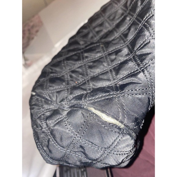 Marc Jacobs black Nylon With Leather Trim‎ quilted Stam Satchel Shoulder Bag - Picture 5 of 10